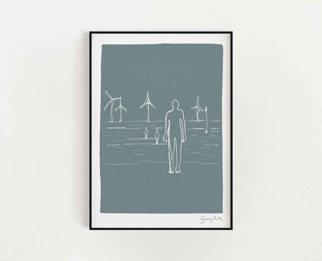 Crosby Beach Liverpool print